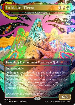 La Madre Tierra - Xenagos, God of Revels (Rainbow Foil) card from Secret Lair Drop Series