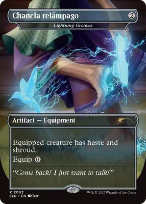 Chancla relámpago - Lightning Greaves card from Secret Lair Drop Series