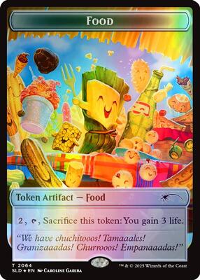 Food Token (2064) (Rainbow Foil) card from Secret Lair Drop Series