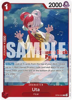 Uta (Beginners Deck Party [ST-23] - [ST-28] Participation Pack) card from One Piece Promotion Cards