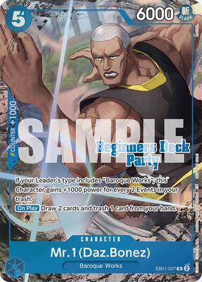 Mr. 1 (Daz.Bonez) (Beginners Deck Party [ST-23] - [ST-28] Winner Pack) card from One Piece Promotion Cards