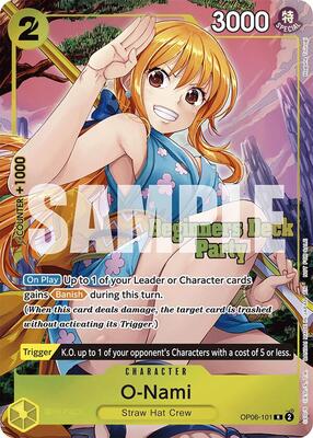 O-Nami (Beginners Deck Party [ST-23] - [ST-28] Winner Pack) card from One Piece Promotion Cards