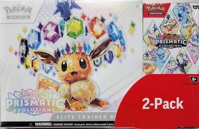 Costco Pokemon Prismatic Evolutions 2-Pack Trainer Box and Booster Bundle card from Miscellaneous Cards & Products