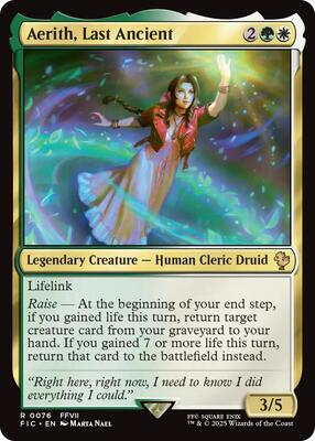 Aerith, Last Ancient (Surge Foil) card from Commander: FINAL FANTASY
