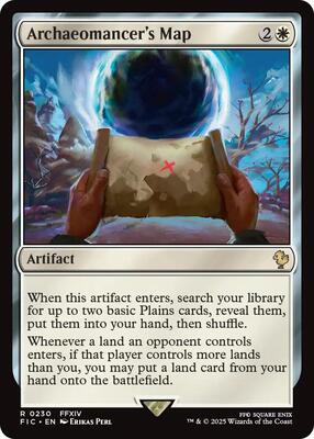 Archaeomancer's Map (Surge Foil) card from Commander: FINAL FANTASY