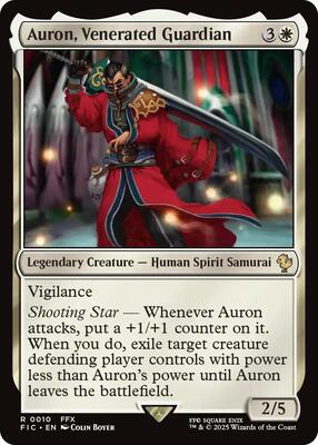 Auron, Venerated Guardian (Surge Foil) card from Commander: FINAL FANTASY