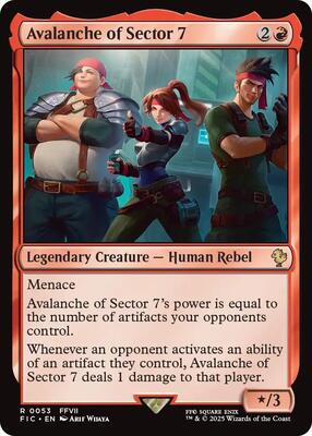 Avalanche of Sector 7 (Surge Foil) card from Commander: FINAL FANTASY