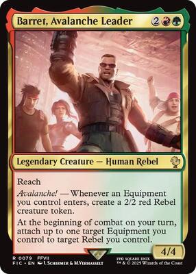 Barret, Avalanche Leader (Surge Foil) card from Commander: FINAL FANTASY