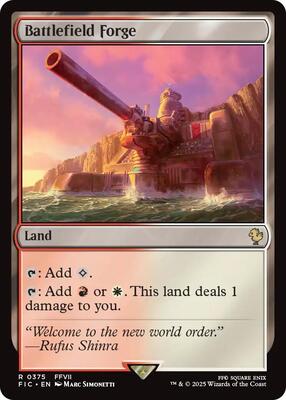Battlefield Forge (Surge Foil) card from Commander: FINAL FANTASY