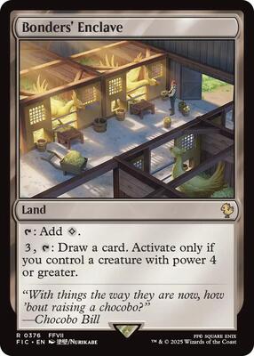 Bonders' Enclave (Surge Foil) card from Commander: FINAL FANTASY