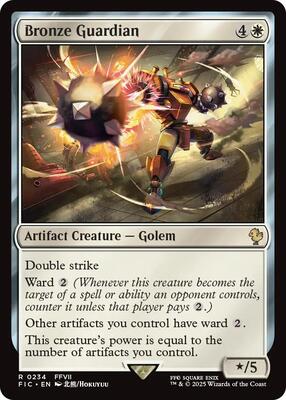 Bronze Guardian (Surge Foil) card from Commander: FINAL FANTASY