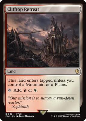 Clifftop Retreat (Surge Foil) card from Commander: FINAL FANTASY