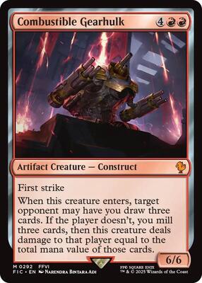 Combustible Gearhulk (Surge Foil) card from Commander: FINAL FANTASY