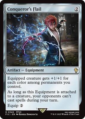 Conqueror's Flail (Surge Foil) card from Commander: FINAL FANTASY