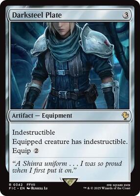 Darksteel Plate (Surge Foil) card from Commander: FINAL FANTASY