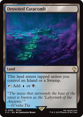 Drowned Catacomb (Surge Foil) card from Commander: FINAL FANTASY