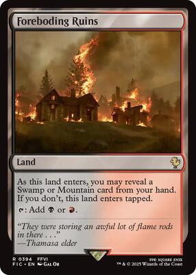 Foreboding Ruins (Surge Foil) card from Commander: FINAL FANTASY