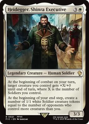 Heidegger, Shinra Executive (Surge Foil) card from Commander: FINAL FANTASY