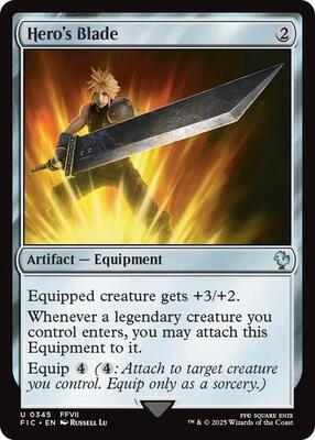 Hero's Blade (Surge Foil) card from Commander: FINAL FANTASY
