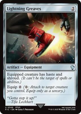 Lightning Greaves (Surge Foil) card from Commander: FINAL FANTASY