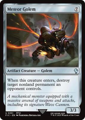 Meteor Golem (Surge Foil) card from Commander: FINAL FANTASY