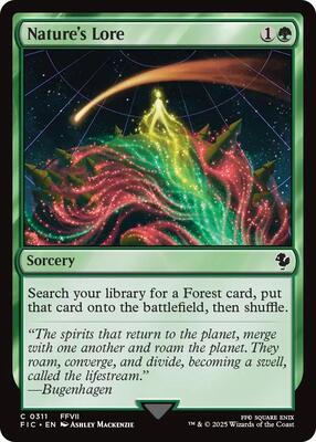 Nature's Lore (Surge Foil) card from Commander: FINAL FANTASY