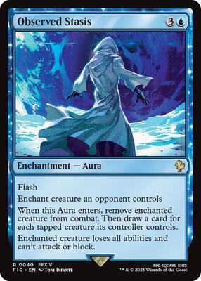 Observed Stasis (Surge Foil) card from Commander: FINAL FANTASY