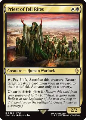Priest of Fell Rites (Surge Foil) card from Commander: FINAL FANTASY