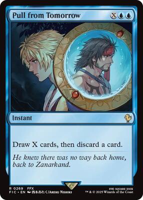 Pull from Tomorrow (Surge Foil) card from Commander: FINAL FANTASY