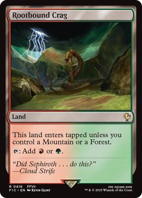Rootbound Crag (Surge Foil) card from Commander: FINAL FANTASY