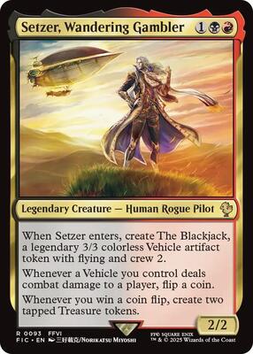 Setzer, Wandering Gambler (Surge Foil) card from Commander: FINAL FANTASY