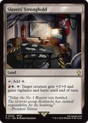 Slayers' Stronghold (Surge Foil) card from Commander: FINAL FANTASY