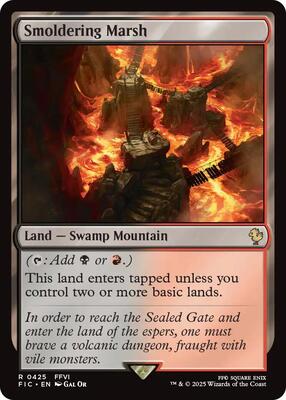 Smoldering Marsh (Surge Foil) card from Commander: FINAL FANTASY