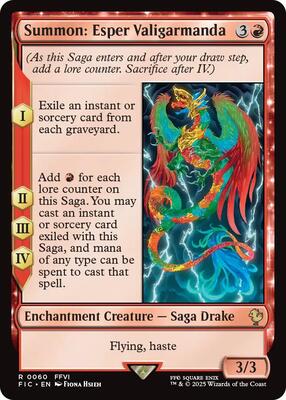 Summon: Esper Valigarmanda (Surge Foil) card from Commander: FINAL FANTASY