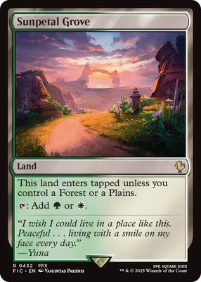 Sunpetal Grove (Surge Foil) card from Commander: FINAL FANTASY