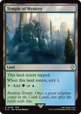 Temple of Mystery (Surge Foil) card from Commander: FINAL FANTASY