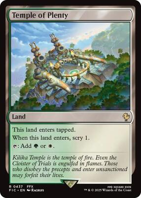 Temple of Plenty (Surge Foil) card from Commander: FINAL FANTASY