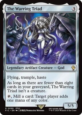 The Warring Triad (Surge Foil) card from Commander: FINAL FANTASY