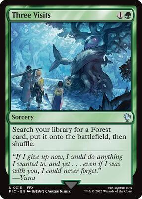 Three Visits (Surge Foil) card from Commander: FINAL FANTASY