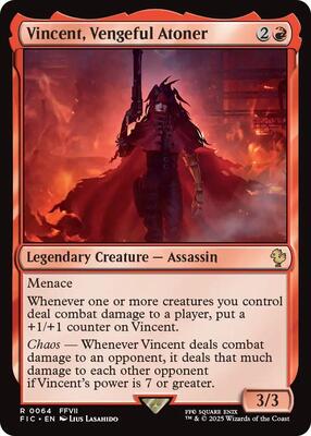 Vincent, Vengeful Atoner (Surge Foil) card from Commander: FINAL FANTASY