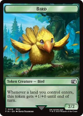Bird (0016) // Wizard (0014) Double-Sided Token card from FINAL FANTASY