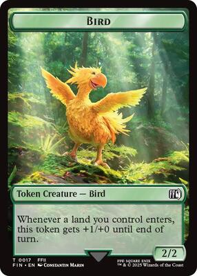 Bird (0017) // Wizard (0015) Double-Sided Token card from FINAL FANTASY