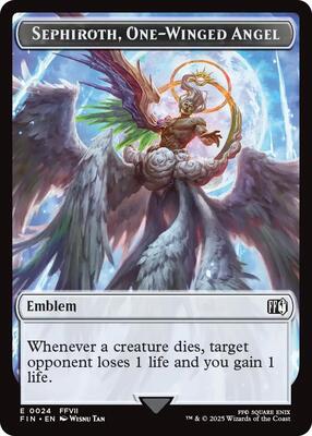 Emblem - Sephiroth, One-Winged Angel // Robot Warrior Double-Sided Token card from FINAL FANTASY
