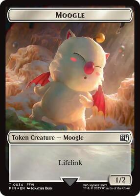 Moogle (0034) // Treasure (0036) Double-Sided Token (Surge Foil) card from FINAL FANTASY