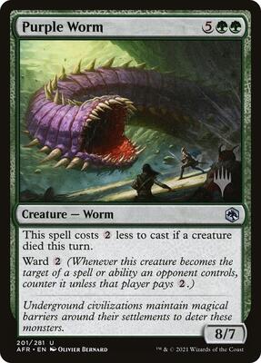 Purple Worm card from Promo Pack: Adventures in the Forgotten Realms