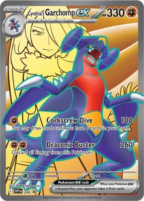 Cynthia's Garchomp ex card from SV: Scarlet & Violet Promo Cards