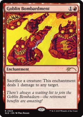 Goblin Bombardment (2024) card from Secret Lair Drop Series