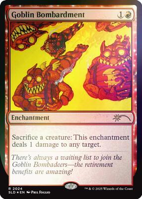 Goblin Bombardment (2024) (Rainbow Foil) card from Secret Lair Drop Series