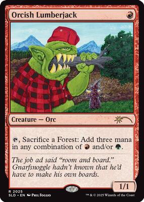Orcish Lumberjack (2025) card from Secret Lair Drop Series