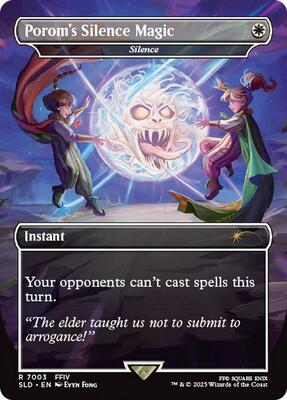 Porom's Silence Magic - Silence (Rainbow Foil) card from Secret Lair Drop Series
